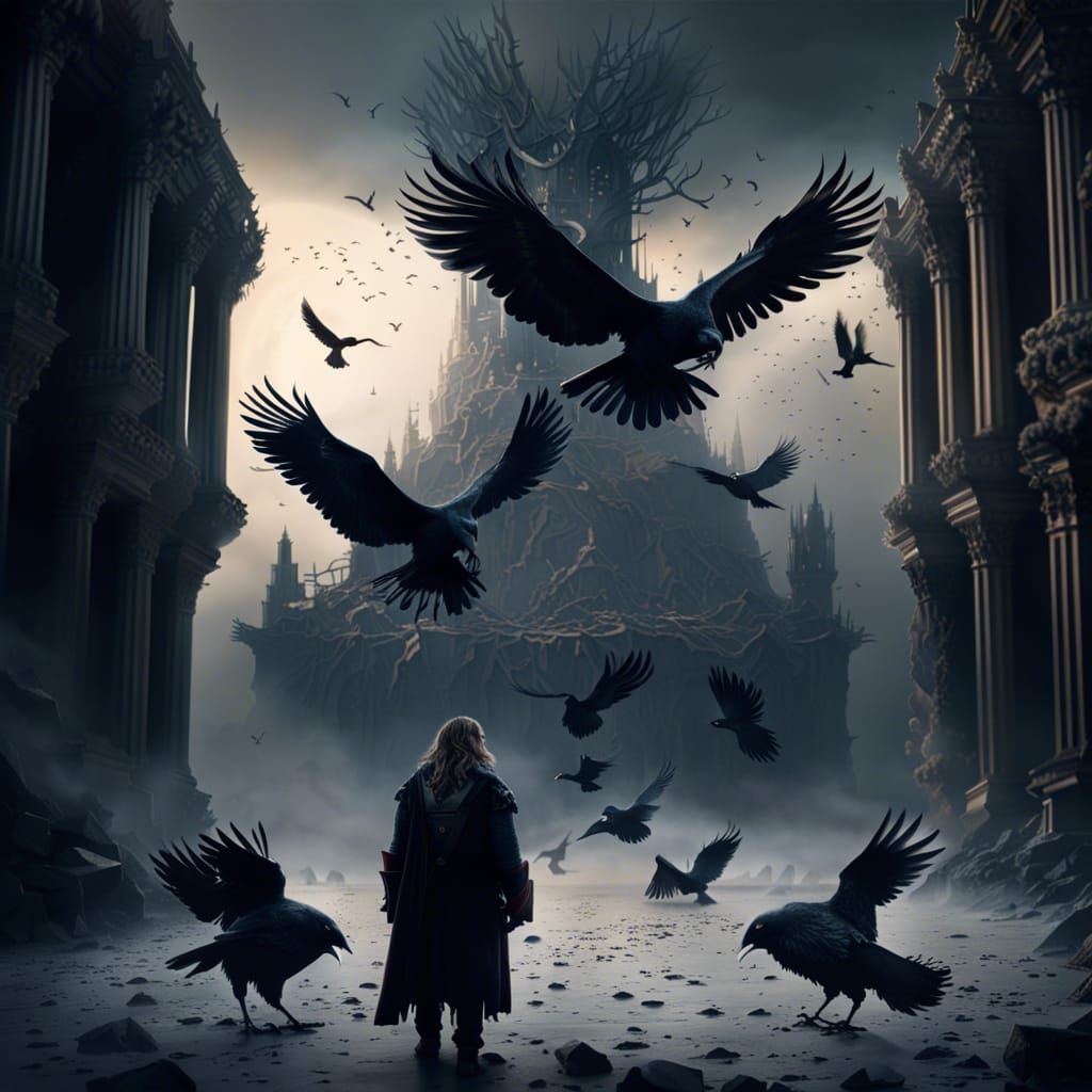 Odin's Crows: Epic Cinematic Digital Painting
