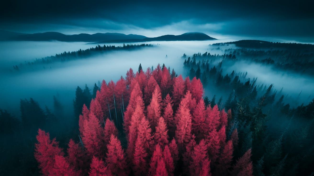 Surreal Forest Landscape in Ethereal Style