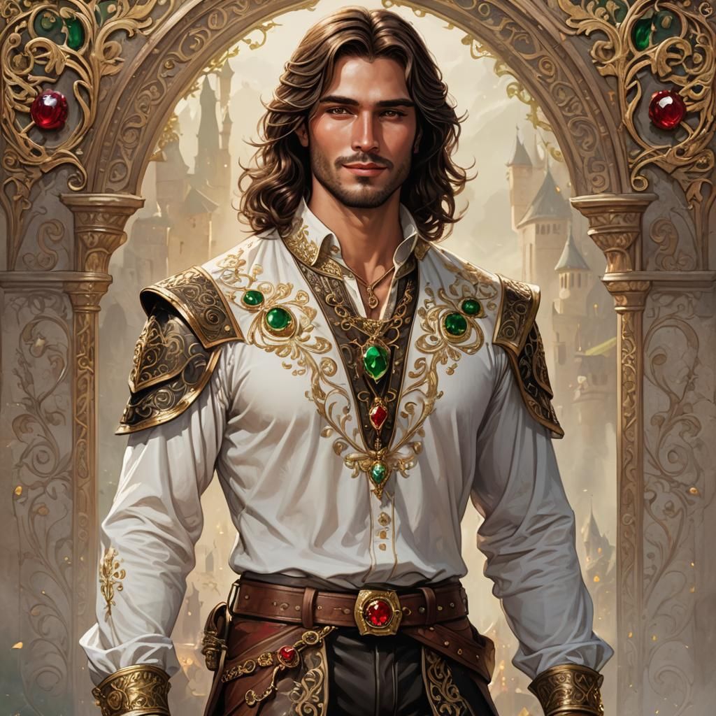 Royal Man Portrait in Detailed Fantasy Art