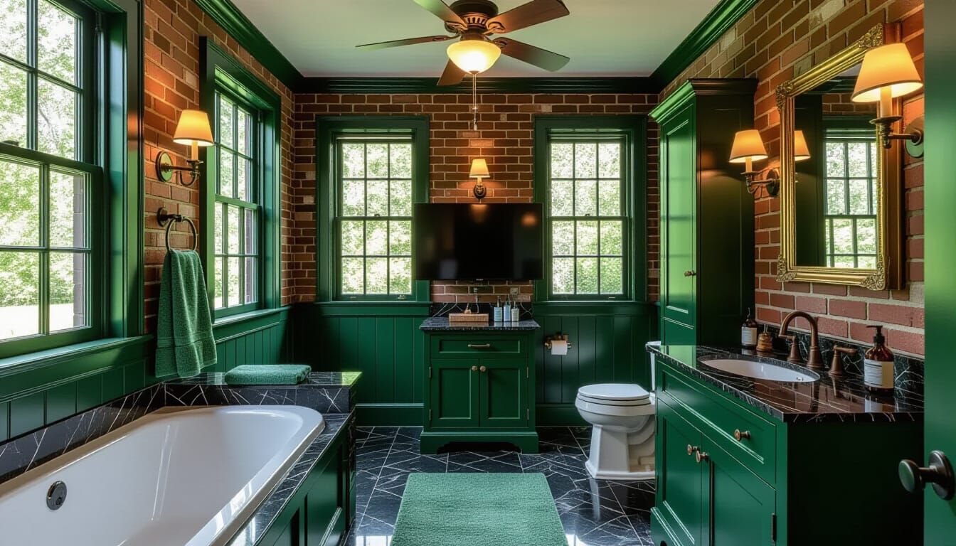 Victorian Bathroom with Renaissance Revival Style
