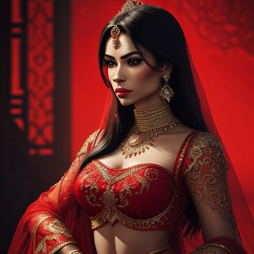 Jasmine preparing for her marriage to Jafar