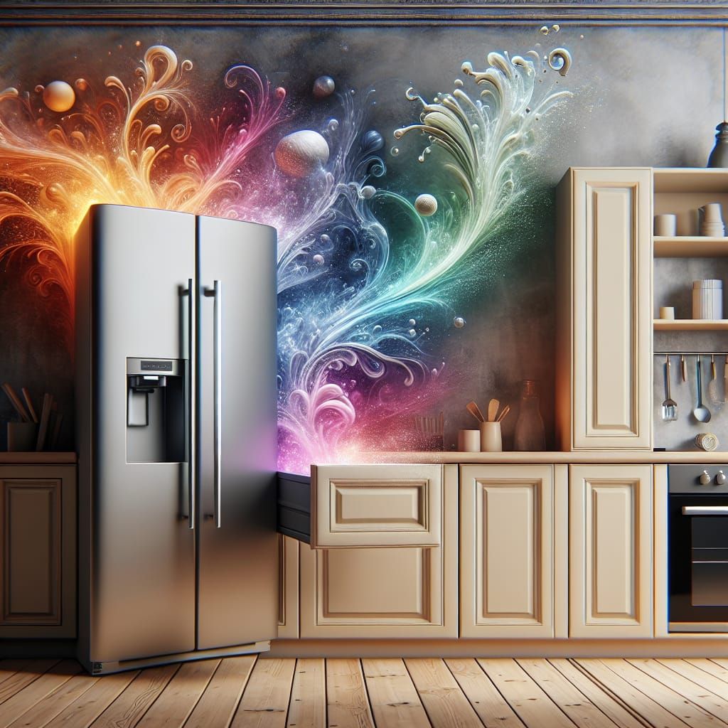 Minimalist Light Beige Cabinet with Hinged Door