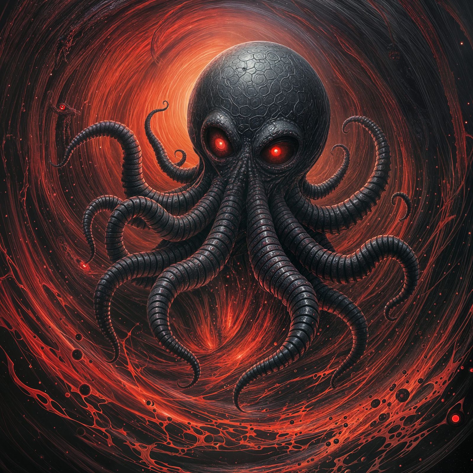 Eldritch Horror in Red and Black