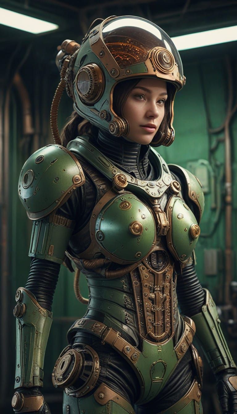 Steampunk Alien Goddess in Victorian Sci-Fi Cosplay