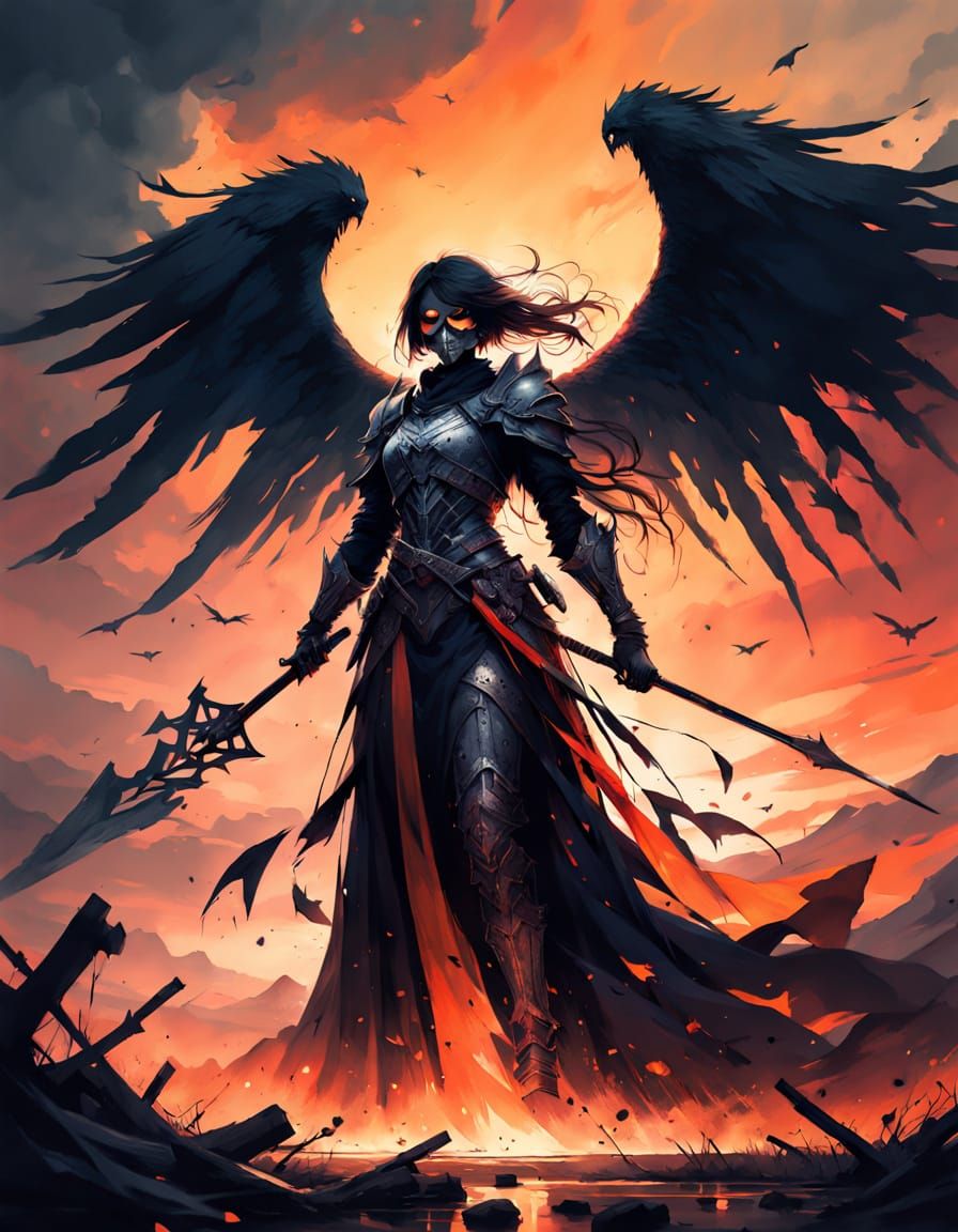 Regal Death Angel in Ash Thorp Style