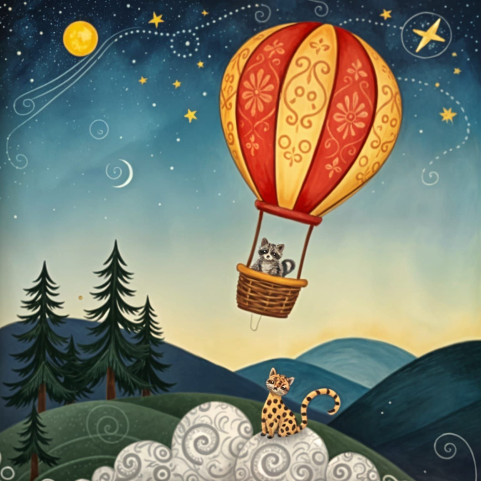 Dreamy Hot Air Balloon Ride at Twilight