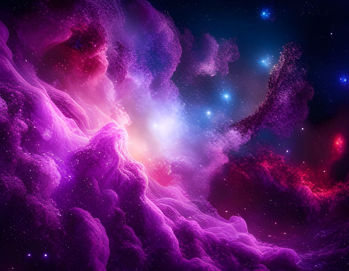 Glittering Space Nebula in Hyperrealistic Style