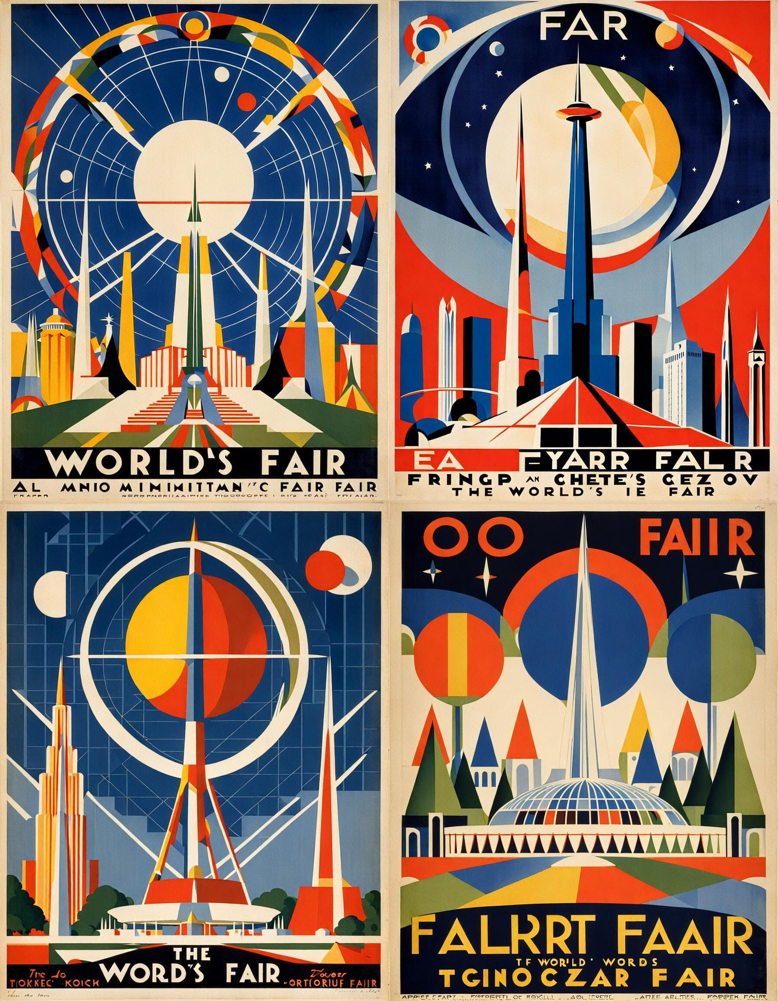 1930s Minimalist Poster for World's Fair