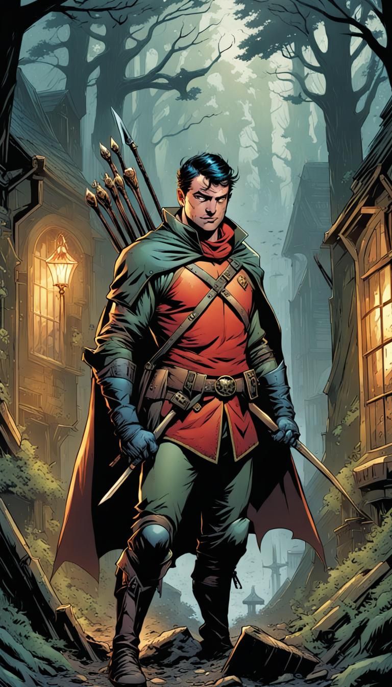 Robin Hood's Bow and Quiver in Comic Book Art