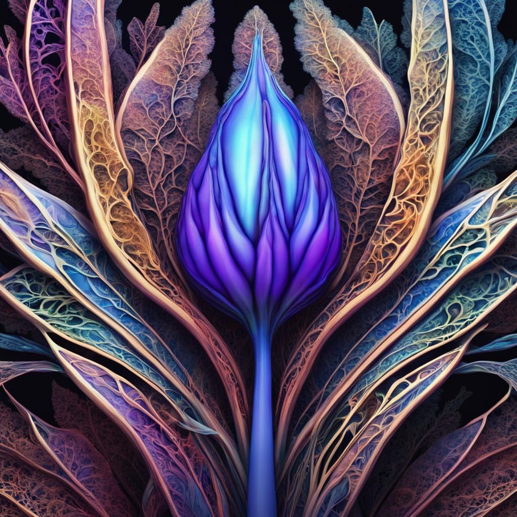 Glowing Translucent Seedpod in Ambient Light