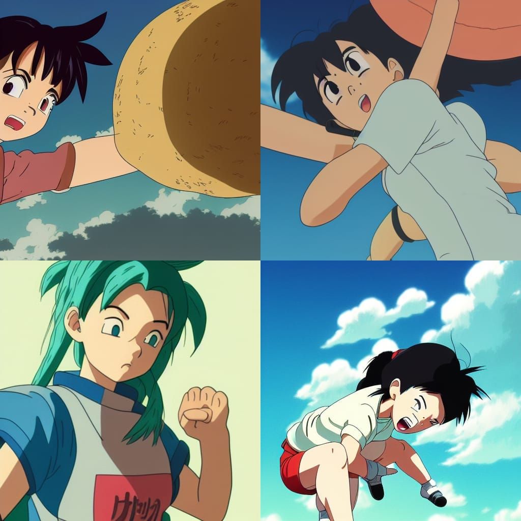 Bulma Farting in Studio Ghibli Anime Style