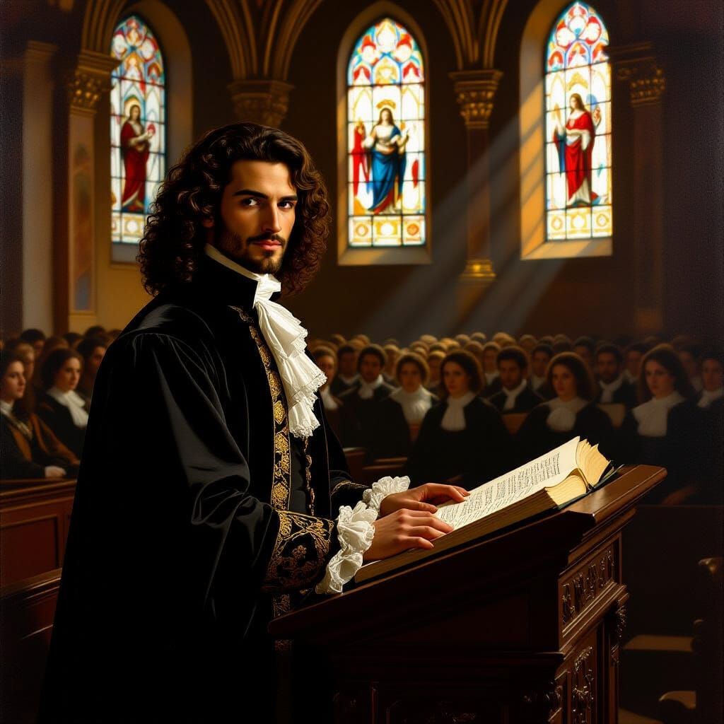 Baroque Portrait of a Venetian Man in 18th-Century Attire