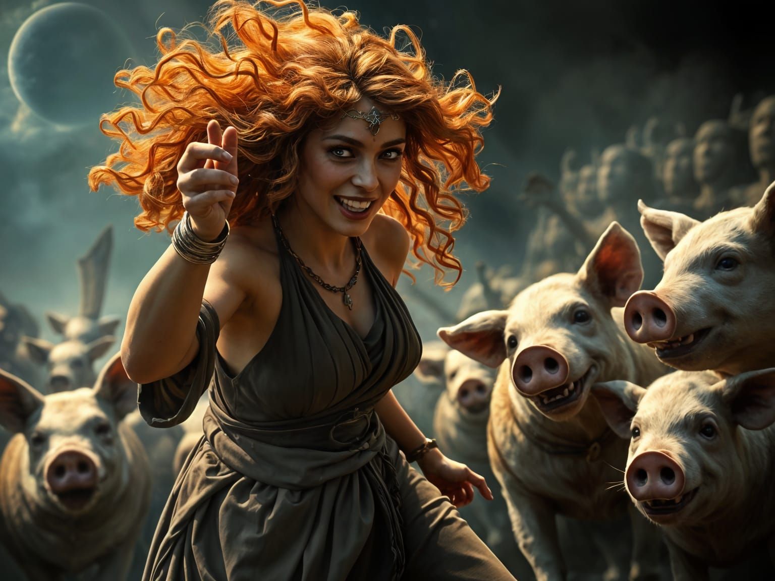 Circe Transforms Warriors Into Pigs: A Greek Myth