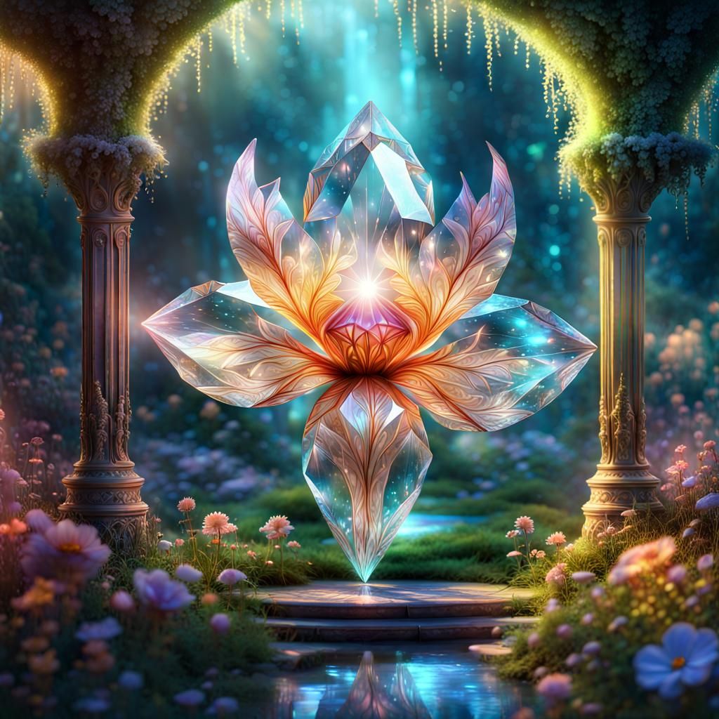 Enchanted Garden: A Crystal Portal to a Fairy-Tale World