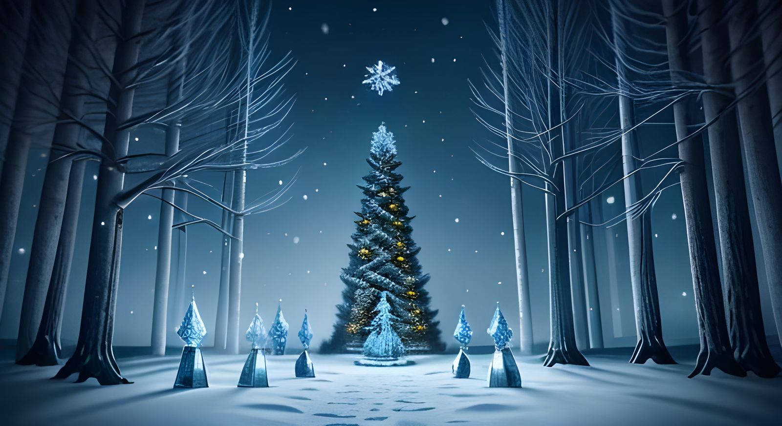 Viking Winter Solstice Magic Amidst Frosty Sacred Grove