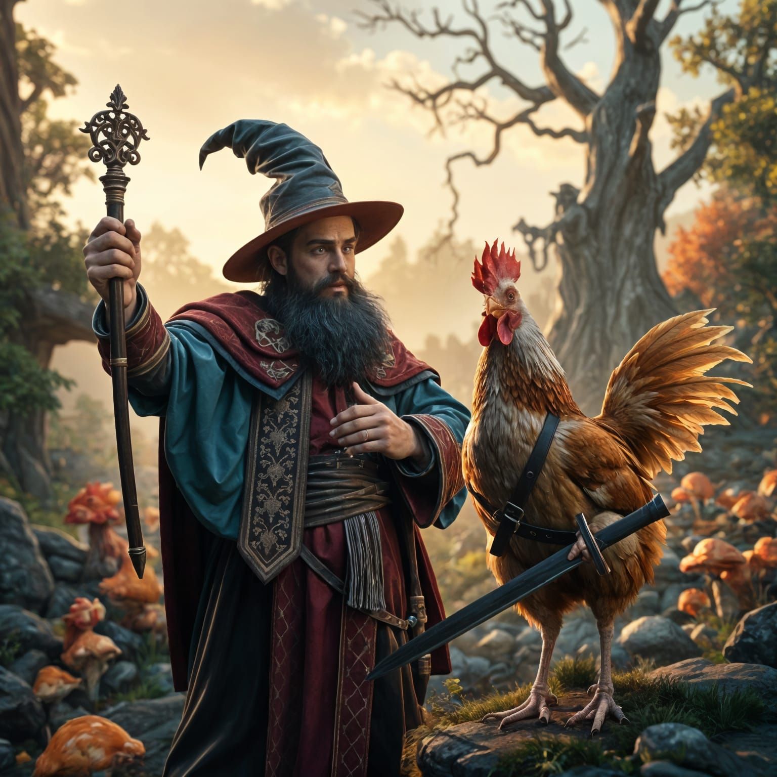 Clumsy Magician Turns Assistant into a Chicken in Epic 3D Ar...