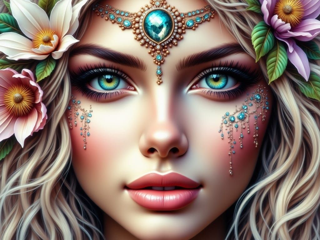 Surreal Beauty Portrait in Luxe Futuristic Style