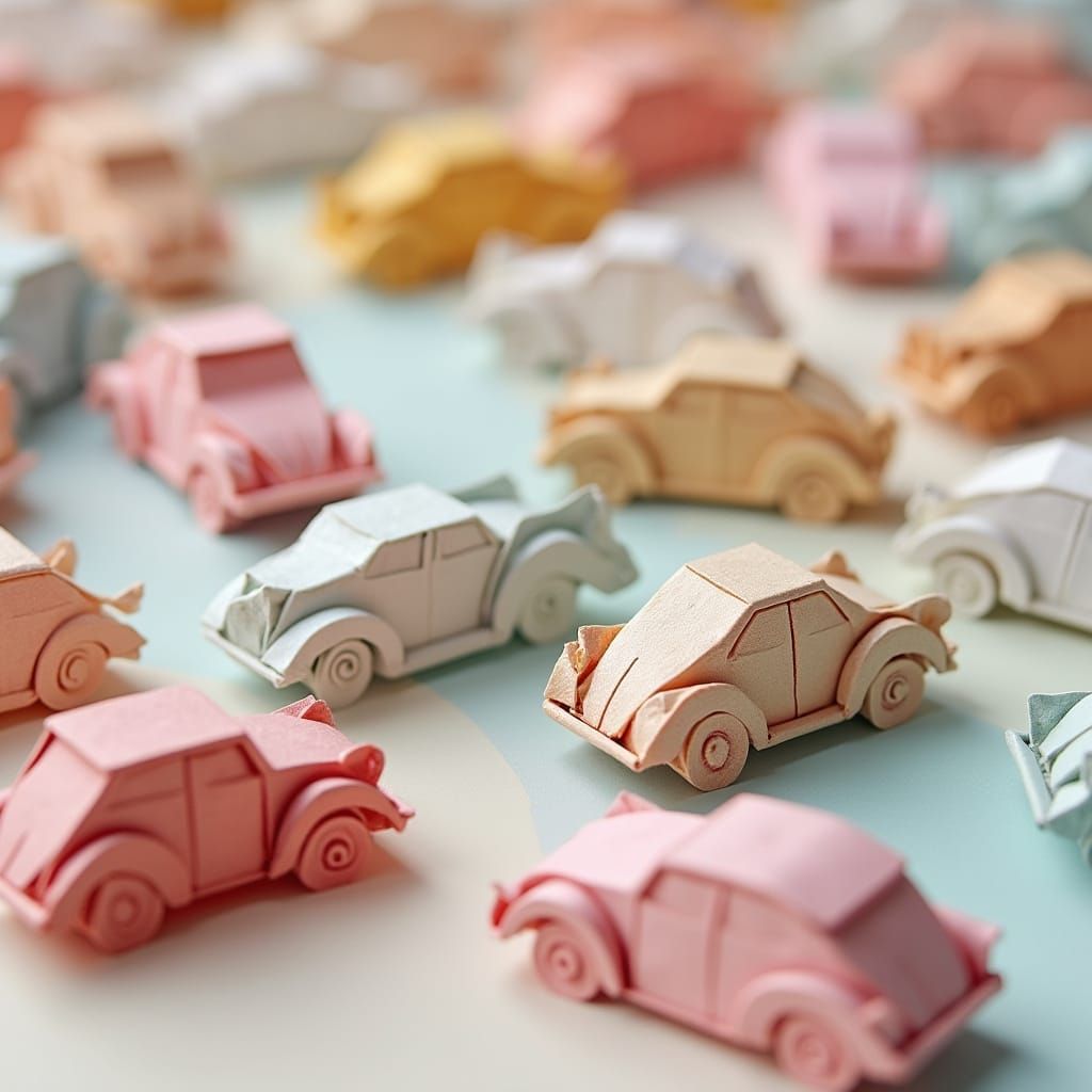 Origami Stationery Paper Still Life in 8K Resolution