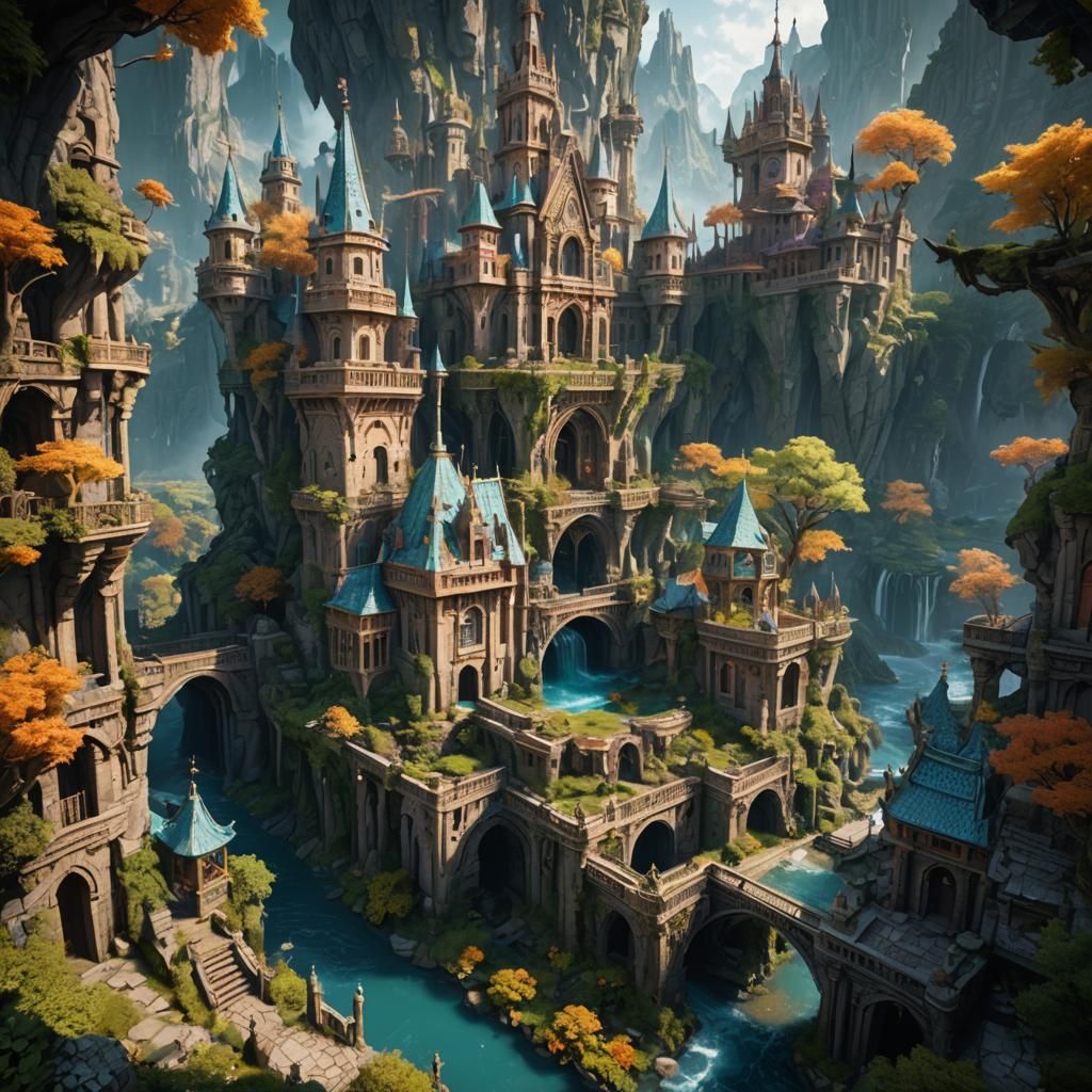 Fantastical Matte Painting in Deep Color