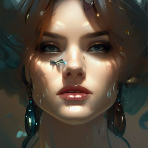 Detailed Portrait in Volumetric Lighting Style