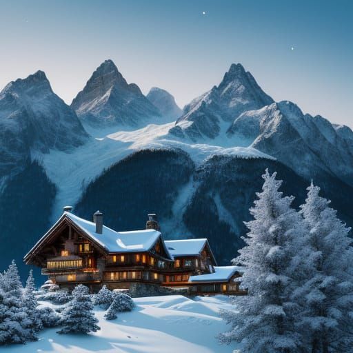 Holiday Home in Alps: Concept Art Masterpiece