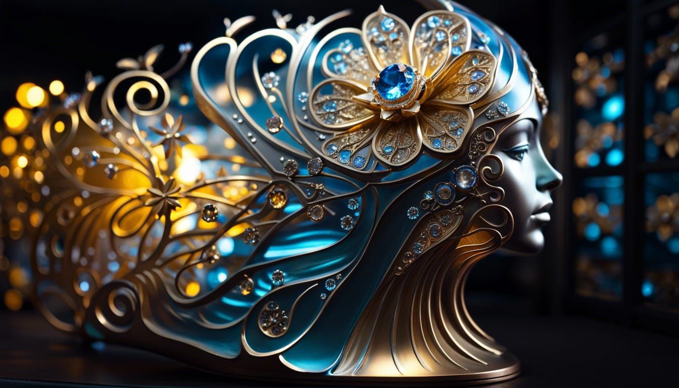 Magical Nebula House in Hyperrealism Style