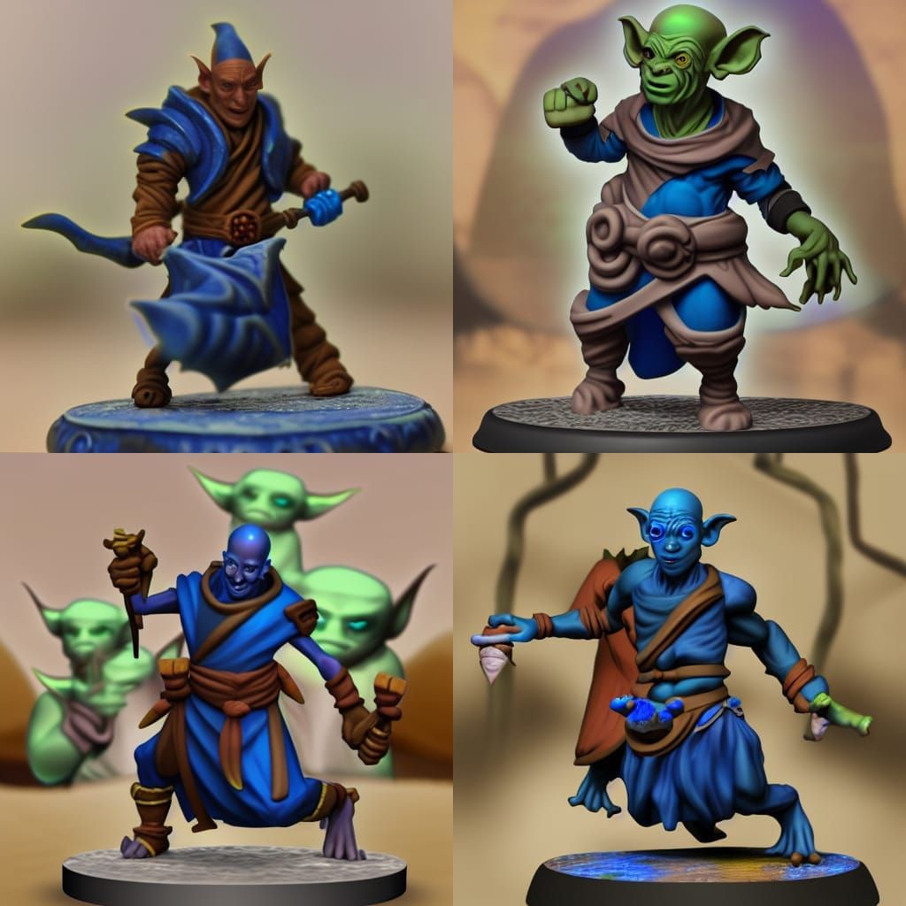 Cobalt Soul Goblin Monk Illustration