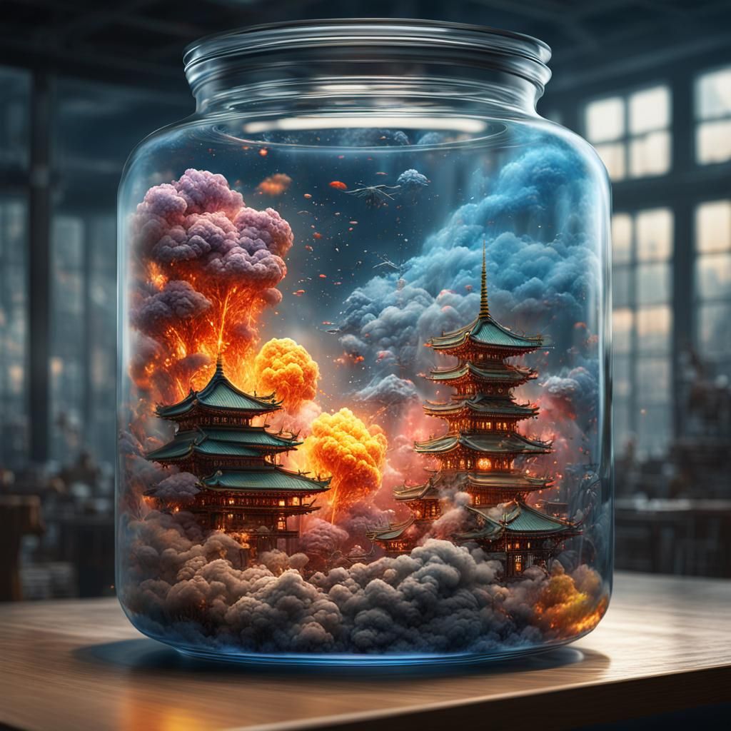 Hiroshima Blast in a Jar: Ultra-Detailed Image
