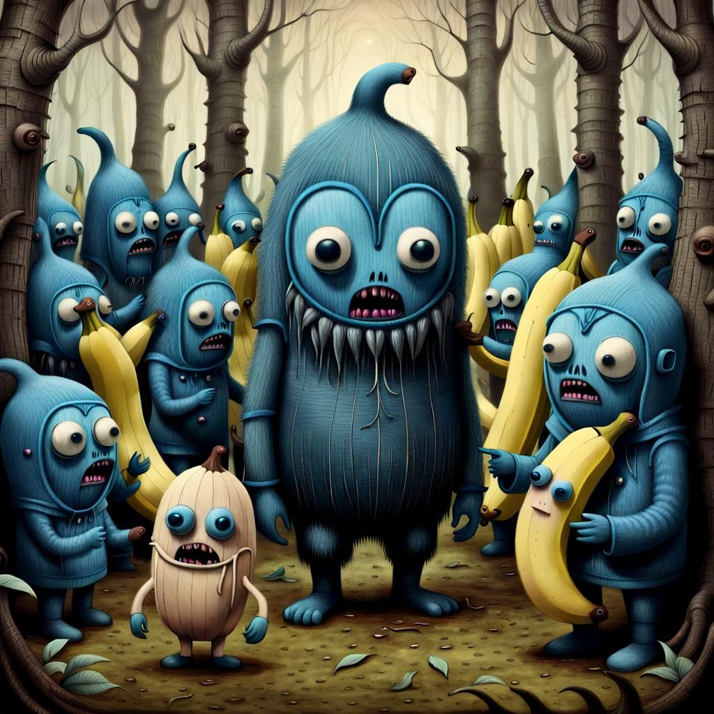 Fantasy Forest Characters in Pop Surrealism Style