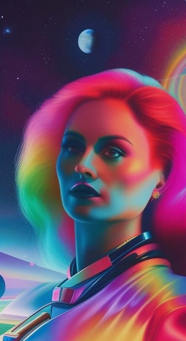 Rainbow Retrofuturistic Transhuman: A Joyful Sci-Fi Composit...