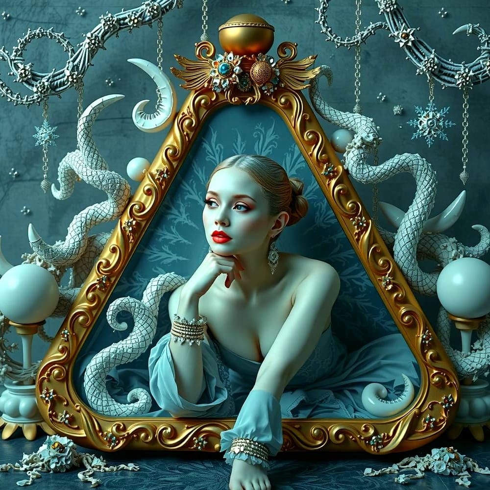 Psychedelic Surrealism: A Hyperrealistic 3D Scene