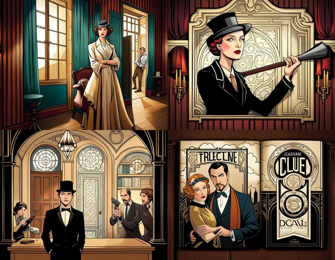 Art Nouveau Graphic Novel Illustration after Doran
