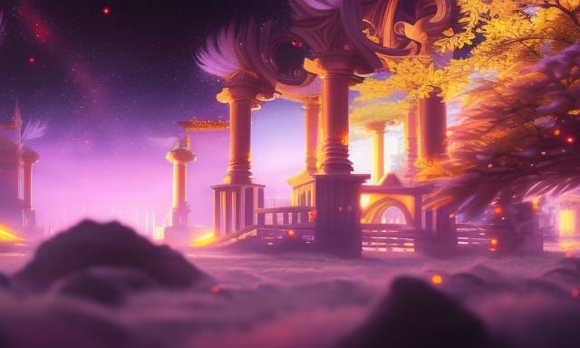 Magical Anime Key Visual with Intricate Details