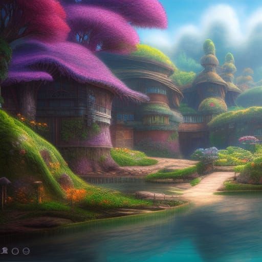 Ghibli Style Fantasy Island on Artstation