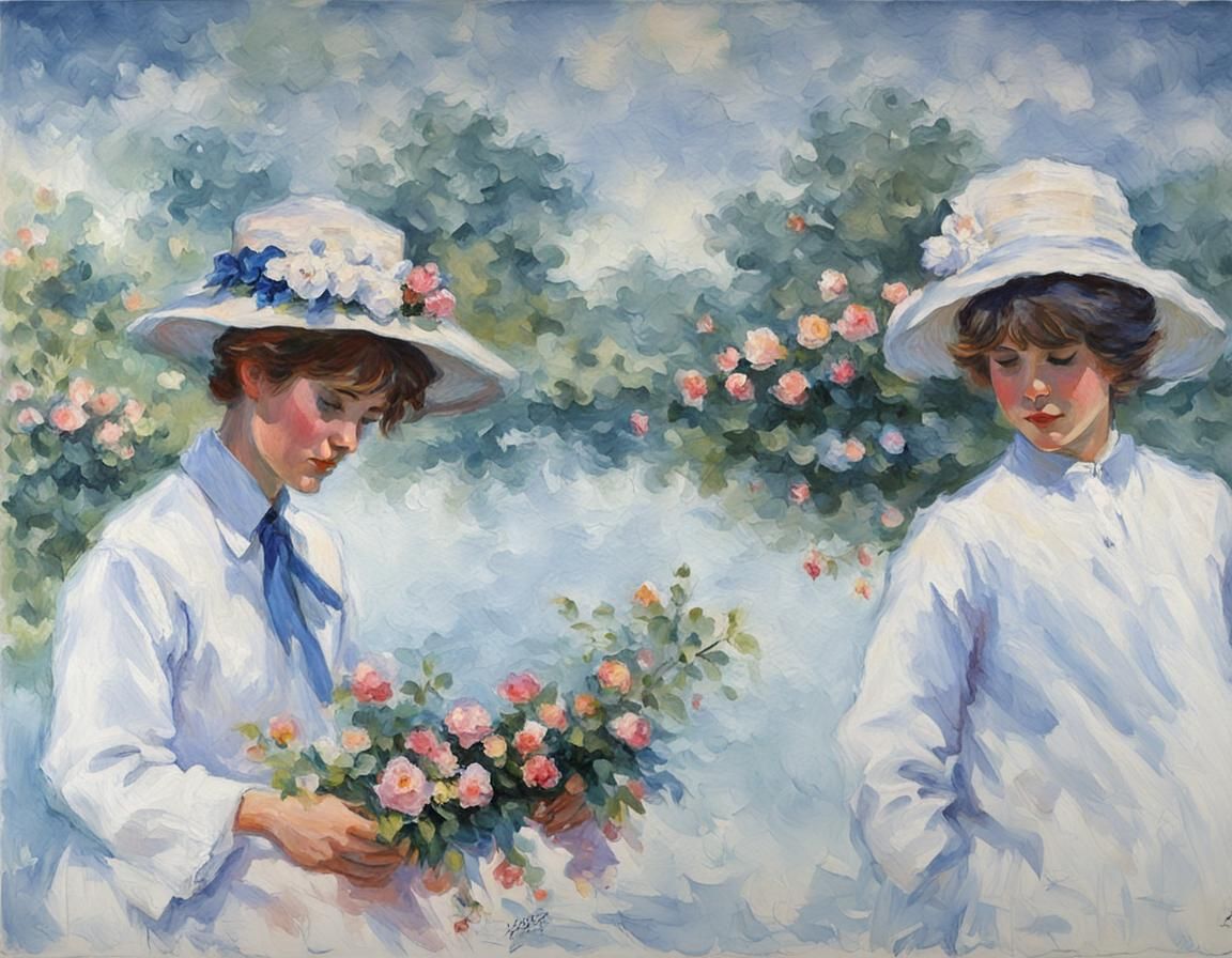 Impressionist Landscape in Monet Style