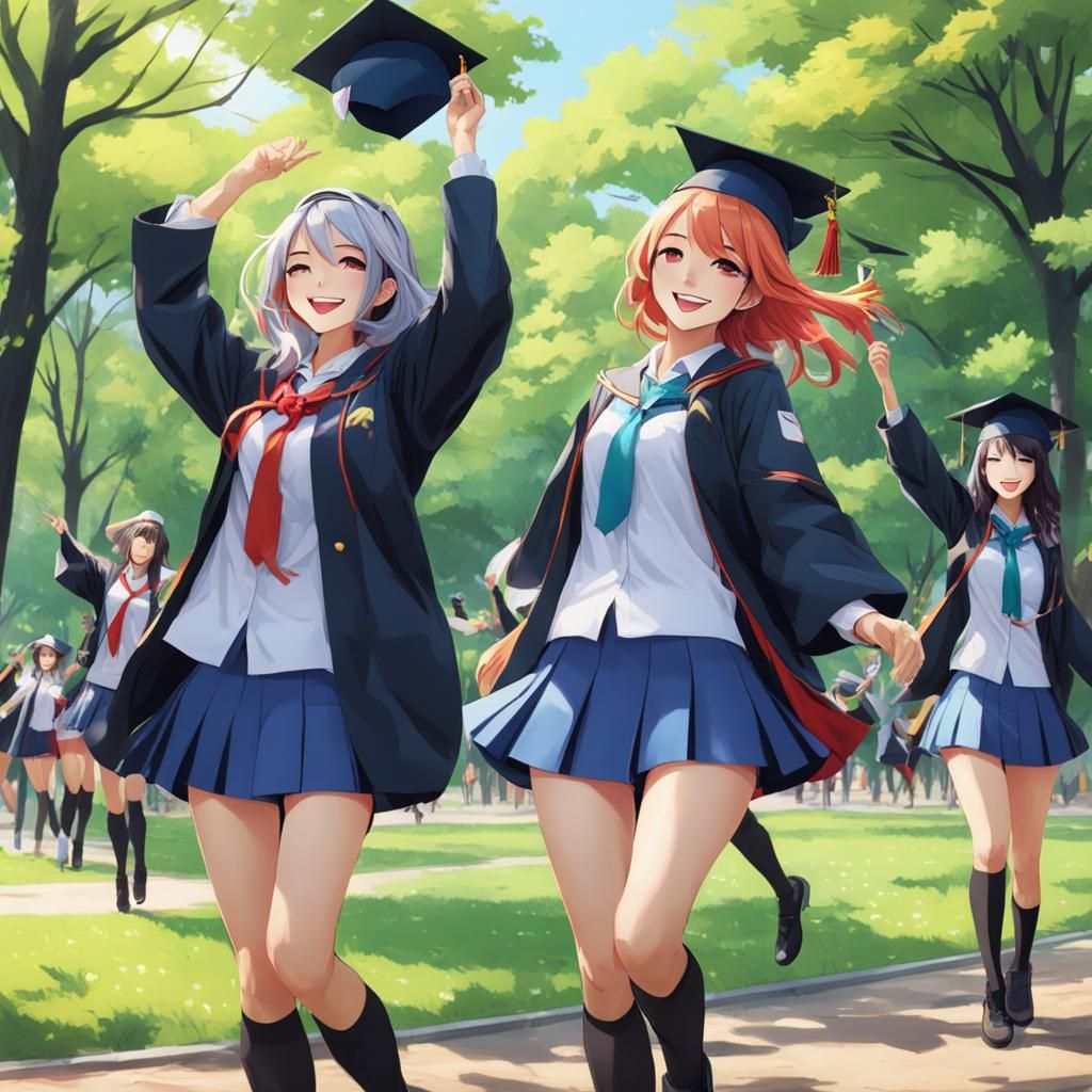 Anime University's graduation day - Happy days !