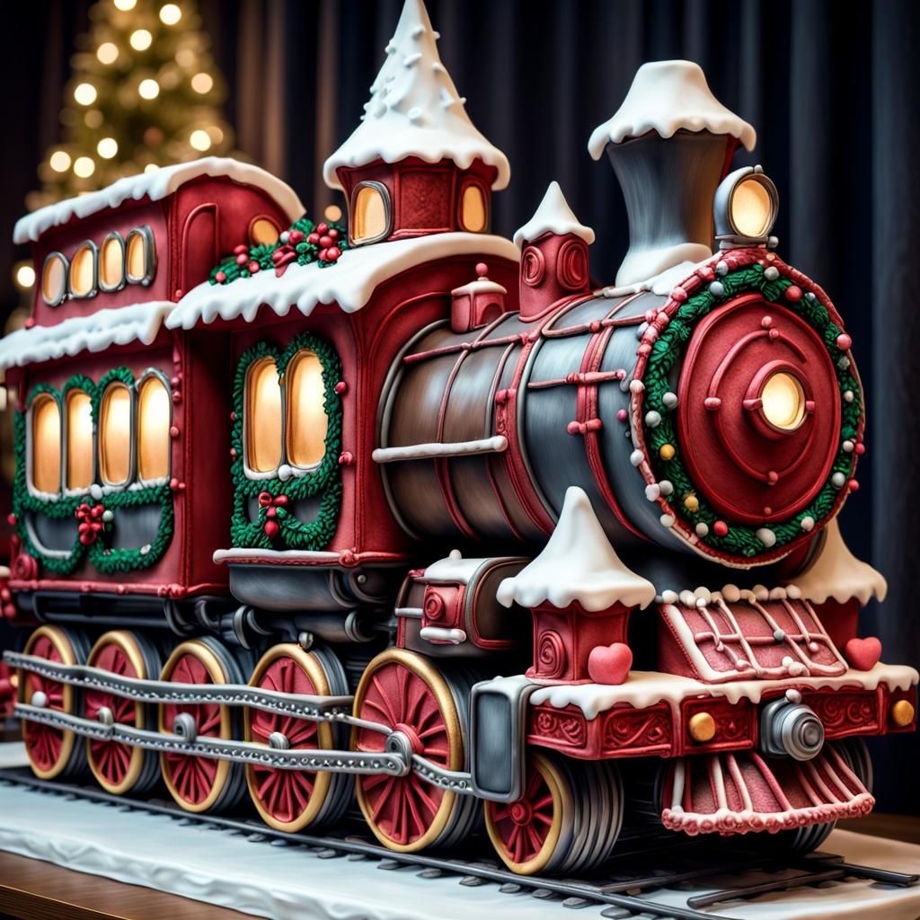 Christmas Train Cake(2)