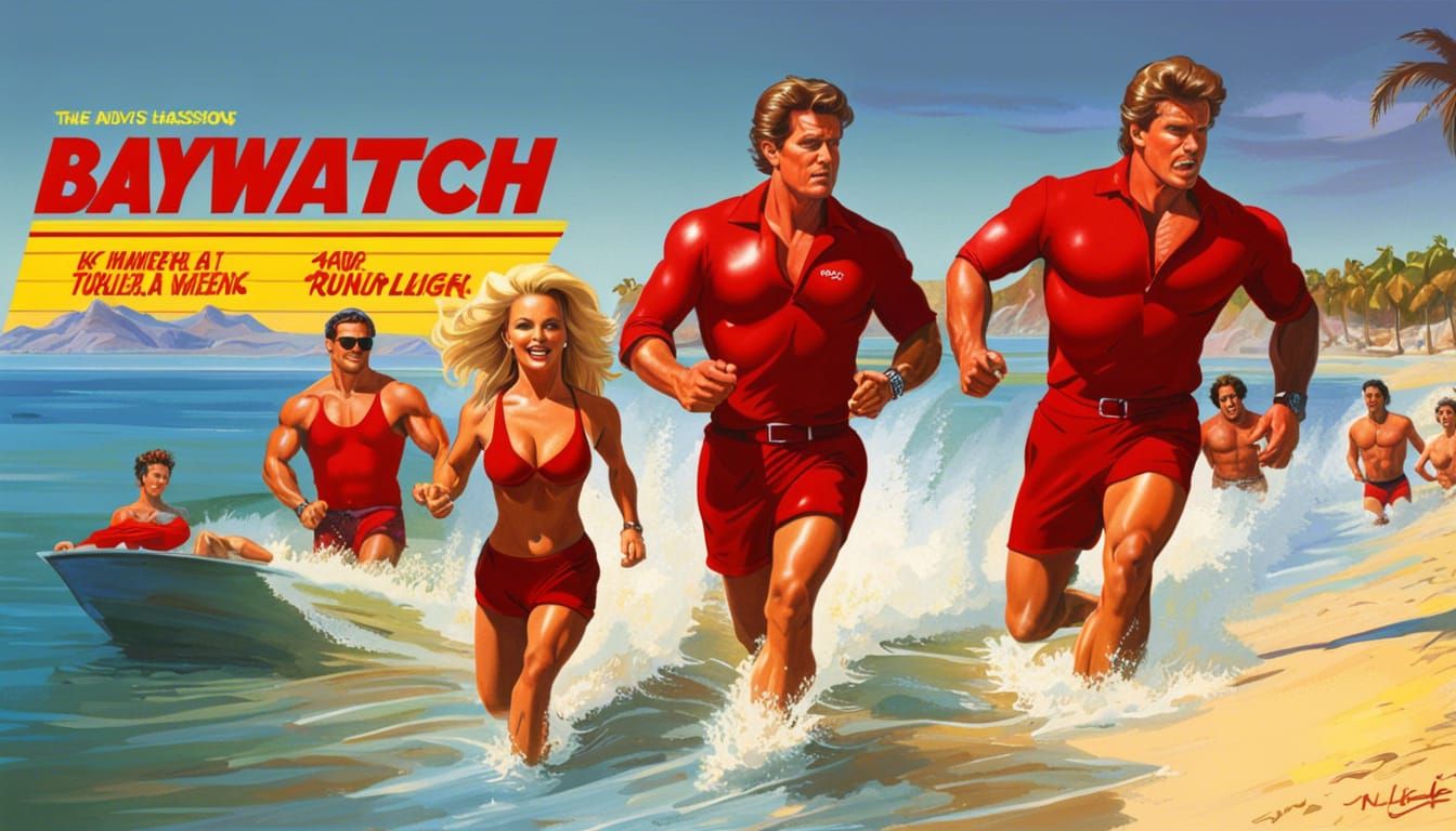 Baywatch: A Promotional poster for the iconic 80's series