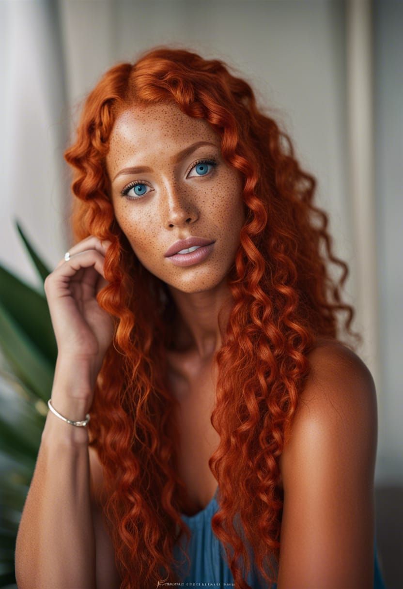 Biracial Redhead with Freckles: A Professional Portrait