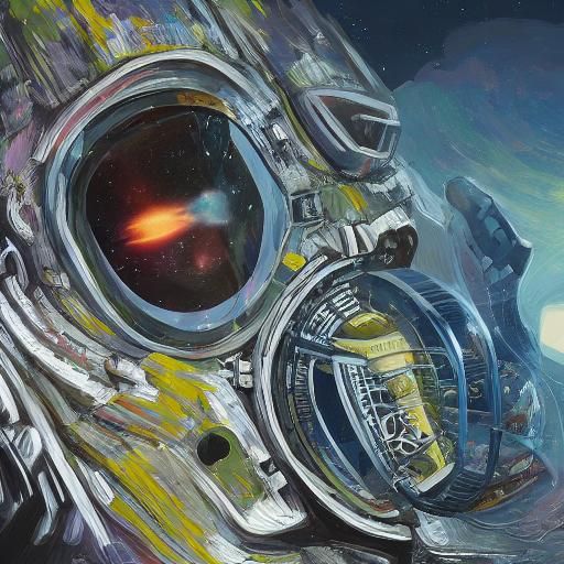 Astronaut in Space: Vibrant Sci-Fi Digital Art