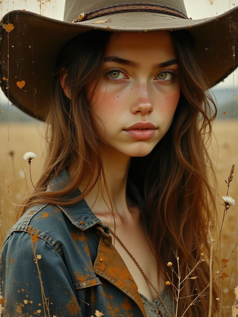 Cowgirl Portrait with Natural Lighting and Details