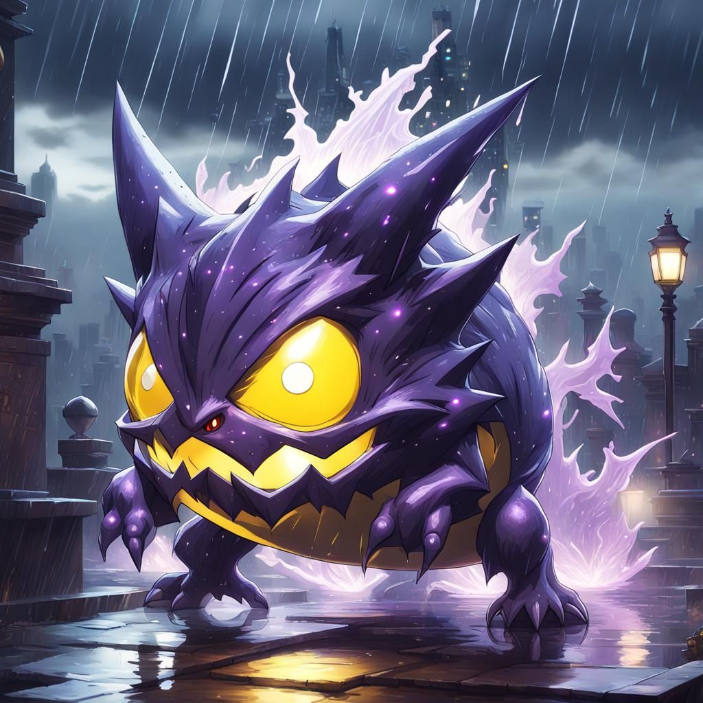 Armored Haunter Pokemon in Dark Fantasy Art