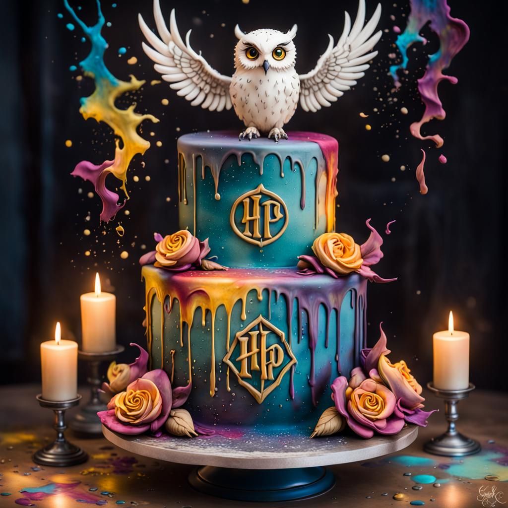 Harry Potter Themed Wedding Cake