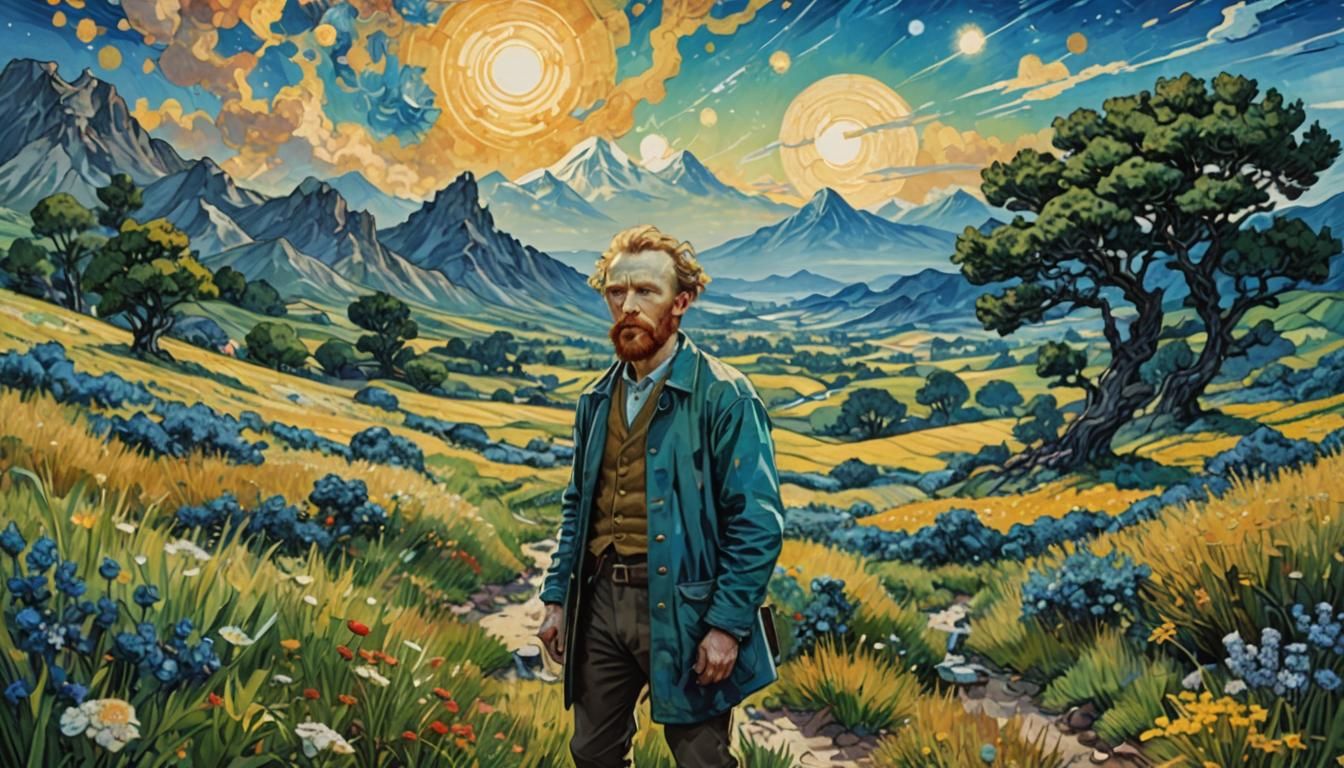 Extraterrestrial Meadow: A Whimsical Sci-Fi Landscape