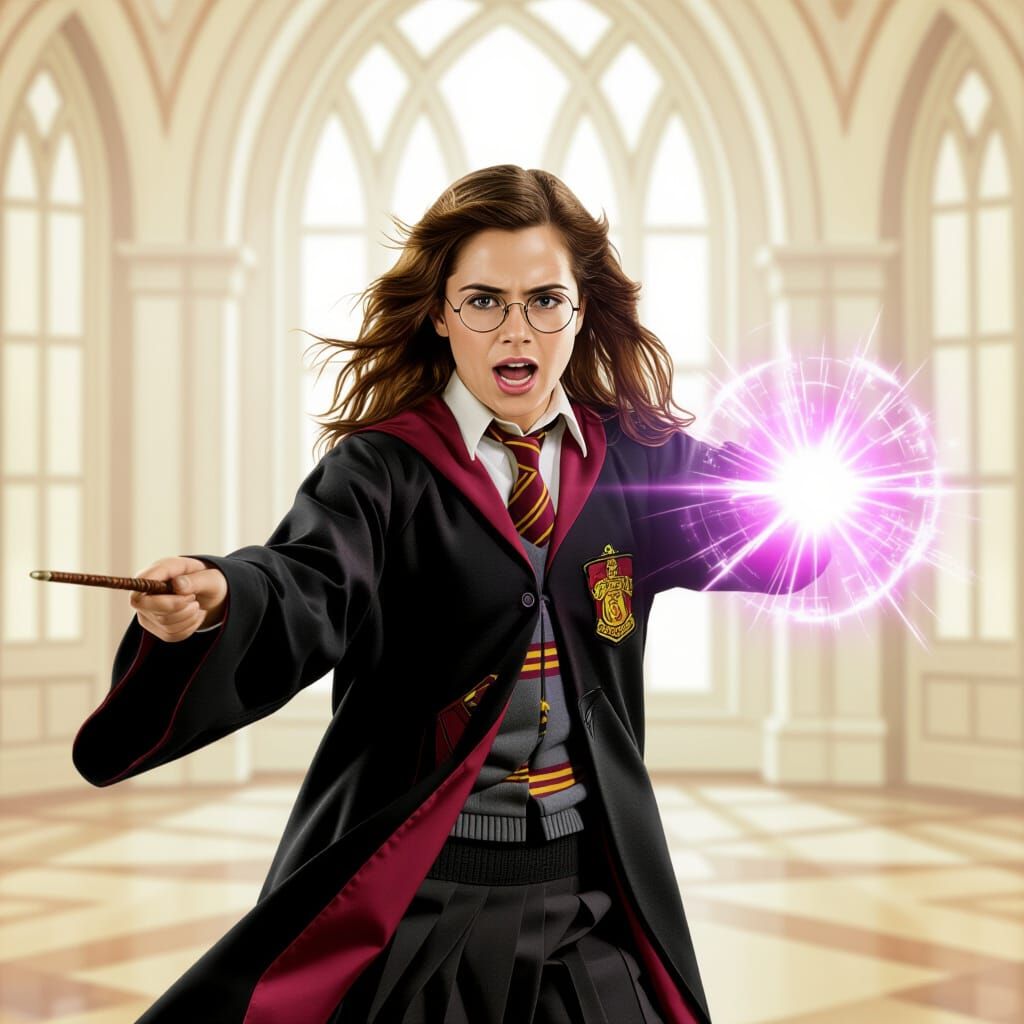 Hermione Granger Casts a Powerful Magic Spell