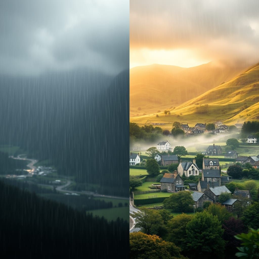 I saw the rain dirty valley,
You saw Brigadoon.

The Whole o...