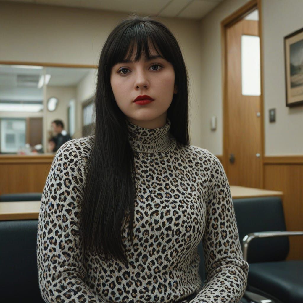 Grunge Goddess in Medical Waiting Room, 90s Revival Style