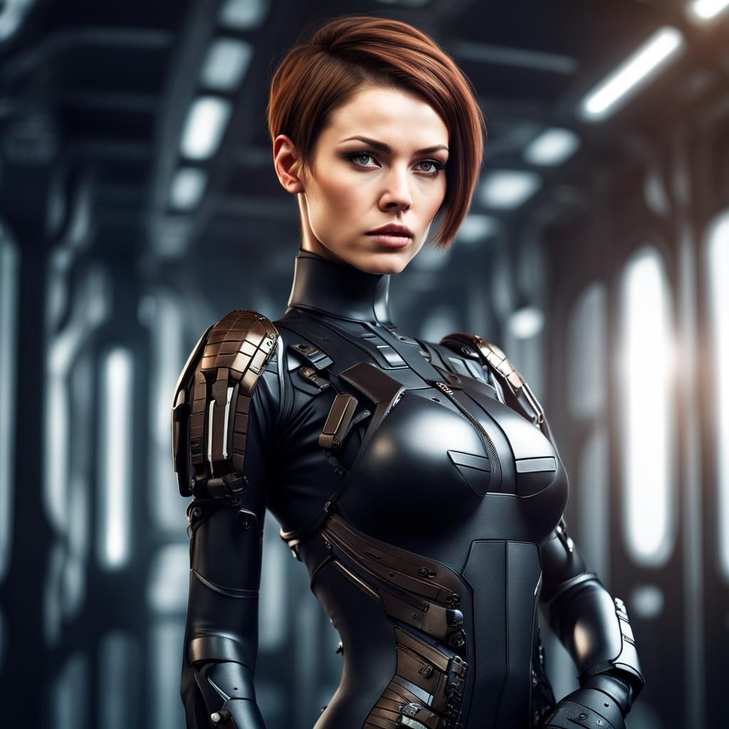 Cyberpunk Soldier in Futuristic World