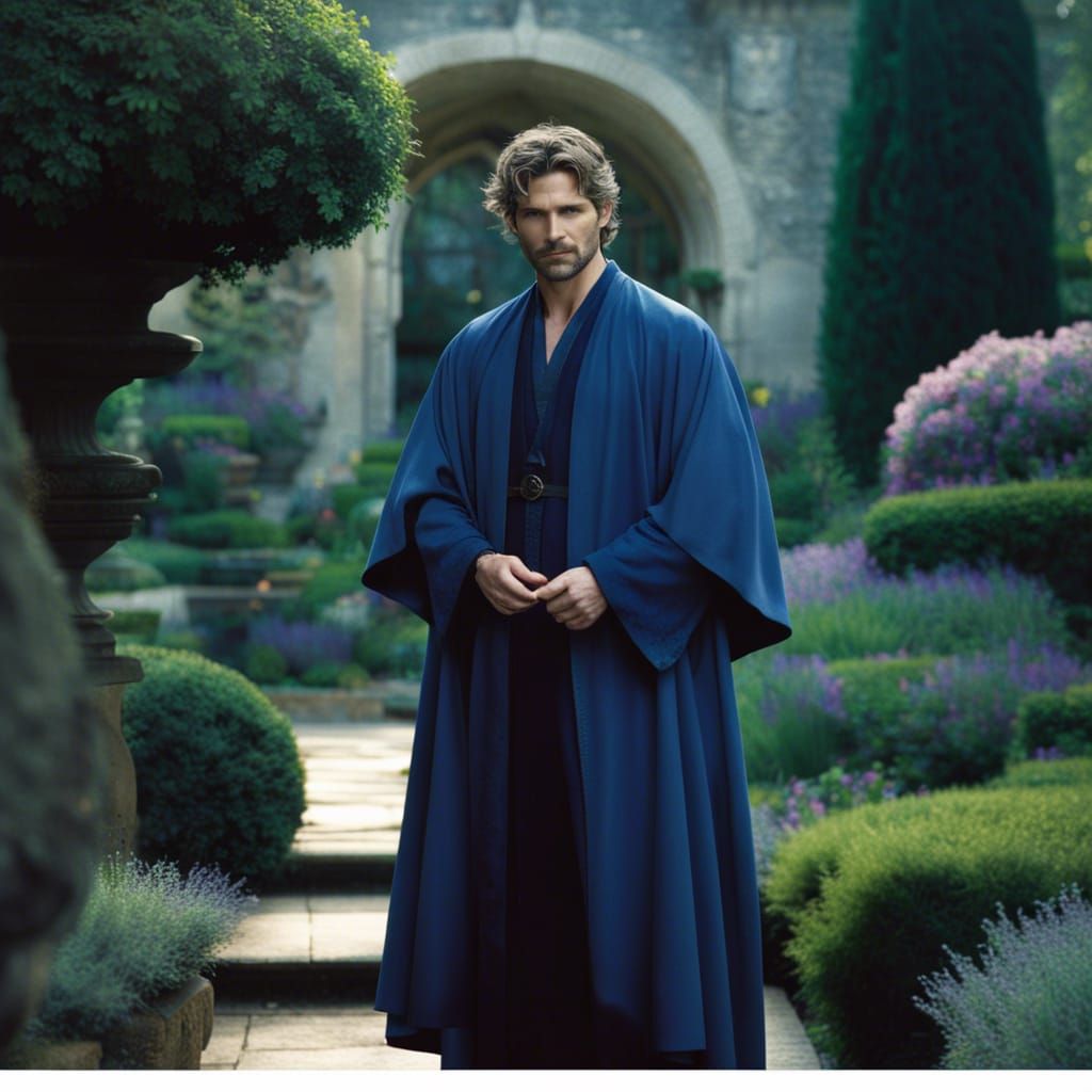 Young Mage in Garden Portrait
