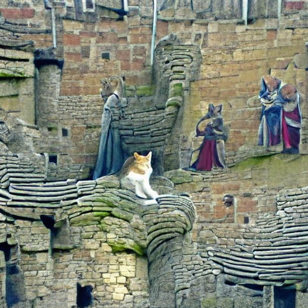 Cat in King Arthur's Court: Digital Painting